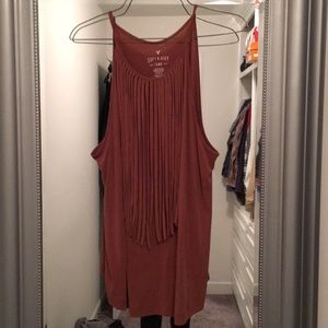 Brown fringed American Eagle tank
